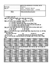 Đề kiểm tra định kỳ cuối học kì II môn Lịch sử & địa lí Lớp 4
